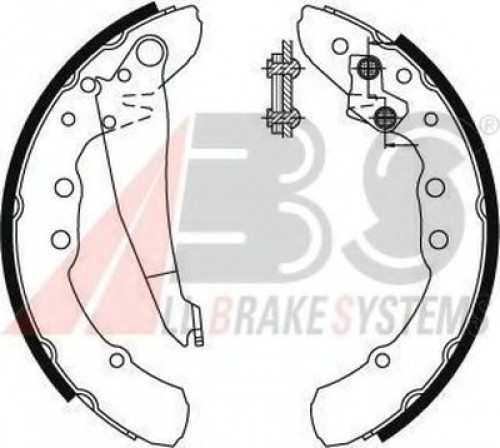 8921 A.B.S. комплект тормозных колодок