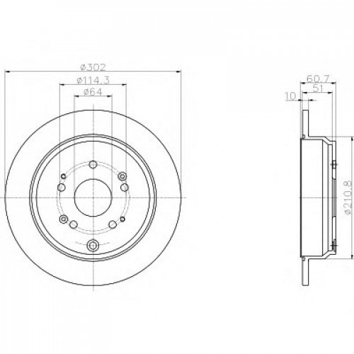 8DD355119221 HELLA PAGID тормозной диск