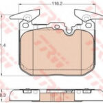 GDB1943 TRW комплект тормозных колодок