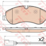 GDB1967 TRW комплект тормозных колодок