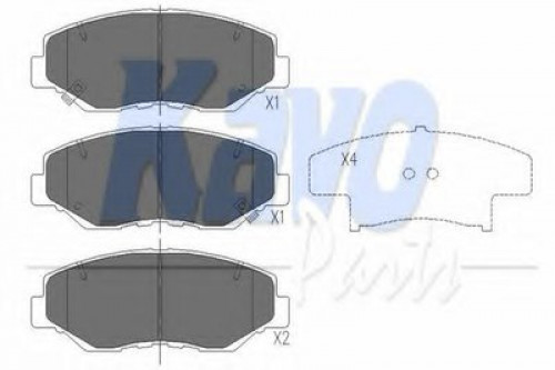 KBP2034 KAVO PARTS комплект тормозных колодок