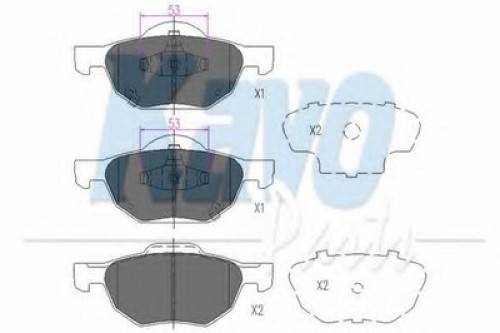 KBP2036 KAVO PARTS комплект тормозных колодок