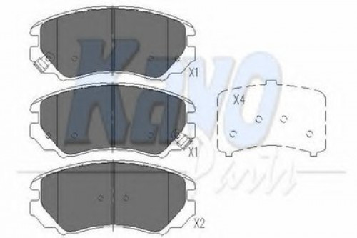 KBP3008 KAVO PARTS комплект тормозных колодок