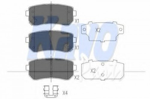KBP4007 KAVO PARTS комплект тормозных колодок