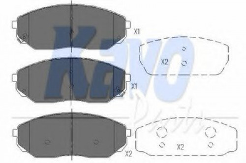 KBP4014 KAVO PARTS комплект тормозных колодок