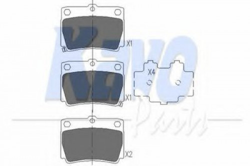 KBP5512 KAVO PARTS комплект тормозных колодок