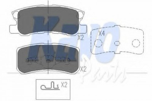 KBP5515 KAVO PARTS комплект тормозных колодок
