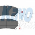 KBP6519 KAVO PARTS комплект тормозных колодок