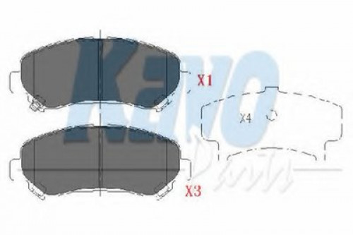 KBP6519 KAVO PARTS комплект тормозных колодок