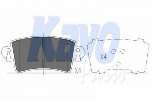 KBP6564 KAVO PARTS комплект тормозных колодок