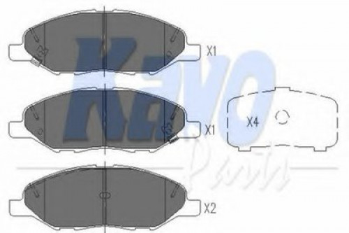 KBP6578 KAVO PARTS комплект тормозных колодок