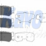 KBP7501 KAVO PARTS комплект тормозных колодок