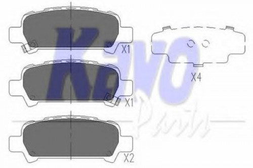 KBP8002 KAVO PARTS комплект тормозных колодок