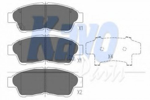 KBP9005 KAVO PARTS комплект тормозных колодок