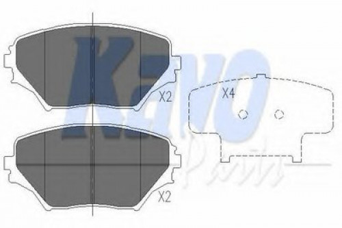 KBP9011 KAVO PARTS комплект тормозных колодок