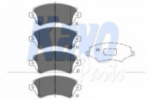 KBP9012 KAVO PARTS комплект тормозных колодок