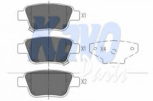 KBP9019 KAVO PARTS комплект тормозных колодок