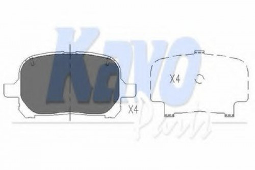 KBP9051 KAVO PARTS комплект тормозных колодок