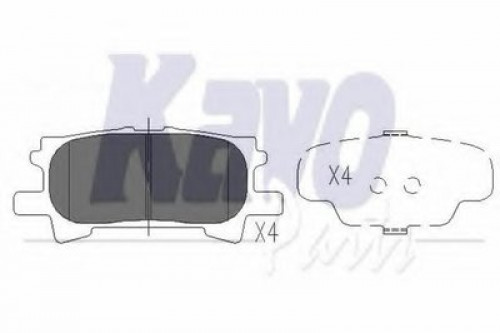 KBP9078 KAVO PARTS комплект тормозных колодок