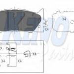 KBP9087 KAVO PARTS комплект тормозных колодок
