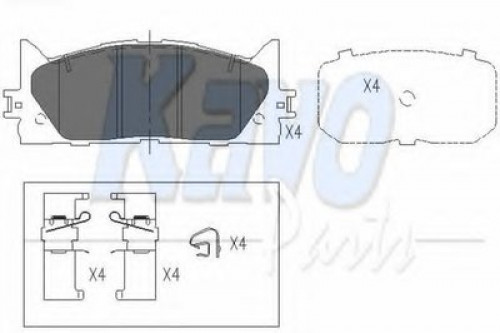 KBP9087 KAVO PARTS комплект тормозных колодок