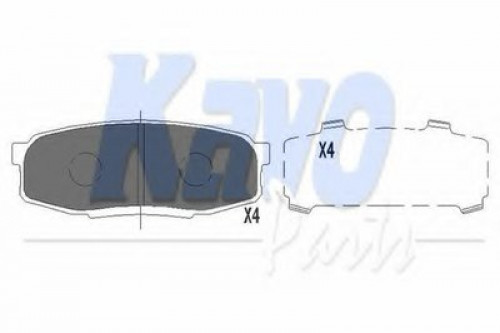 KBP9099 KAVO PARTS комплект тормозных колодок