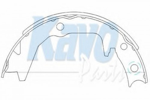 KBS6404 KAVO PARTS комплект тормозных колодок