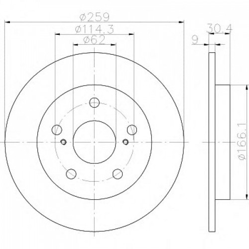 8DD355118981 HELLA PAGID тормозной диск