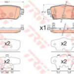 GDB3617 TRW комплект тормозных колодок