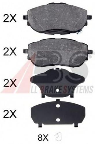 35025 A.B.S. комплект тормозных колодок