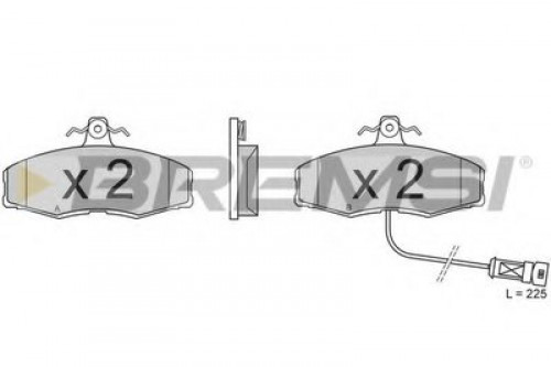 BP2209 BREMSI комплект тормозных колодок