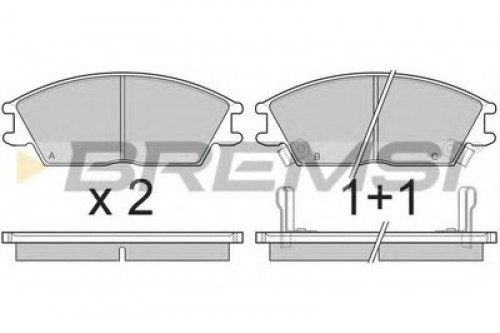 BP2293 BREMSI комплект тормозных колодок