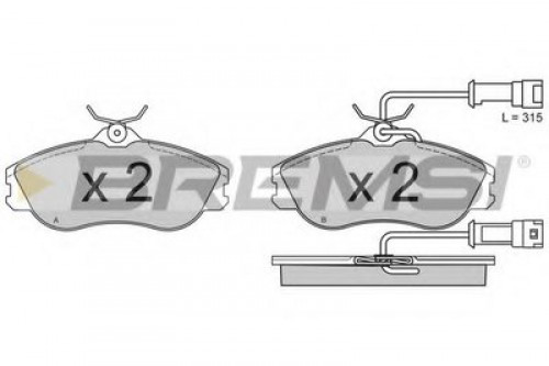 BP2382 BREMSI комплект тормозных колодок