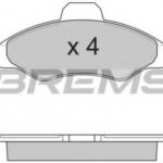 BP2462 BREMSI комплект тормозных колодок