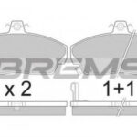BP2502 BREMSI комплект тормозных колодок