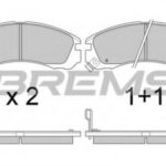 BP2573 BREMSI комплект тормозных колодок