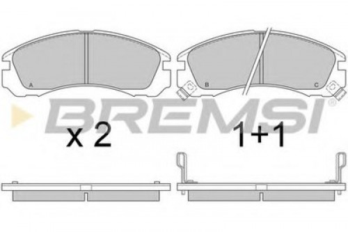 BP2573 BREMSI комплект тормозных колодок