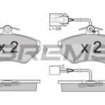 BP2638 BREMSI комплект тормозных колодок