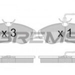 BP2889 BREMSI комплект тормозных колодок