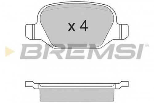 BP2890 BREMSI комплект тормозных колодок
