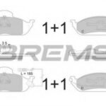 BP2897 BREMSI комплект тормозных колодок