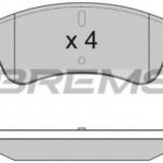 BP2928 BREMSI комплект тормозных колодок