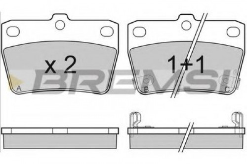 BP3050 BREMSI комплект тормозных колодок
