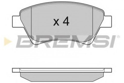 BP3072 BREMSI комплект тормозных колодок