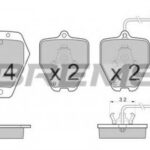 BP3119 BREMSI комплект тормозных колодок