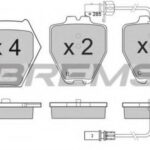 BP3121 BREMSI комплект тормозных колодок