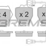 BP3122 BREMSI комплект тормозных колодок