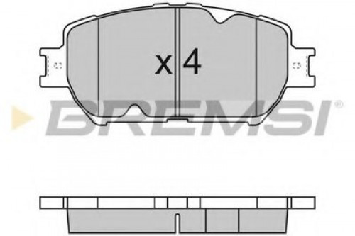 BP3126 BREMSI комплект тормозных колодок