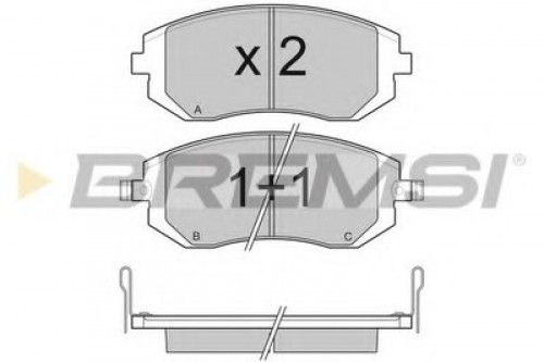 BP3158 BREMSI комплект тормозных колодок