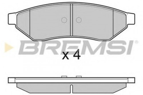 BP3162 BREMSI комплект тормозных колодок